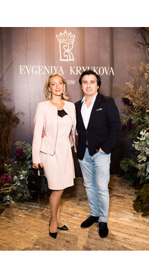 Инна Гинкевич с супругом на показе Evgeniya Kryukova Осень 2018 Couture